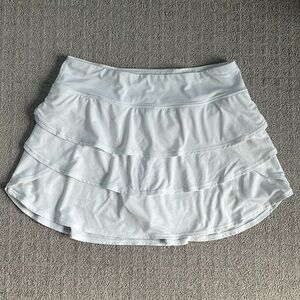 Ideology Morning Glory White Ruffled Tennis Skirt with Shorts Women’s Large